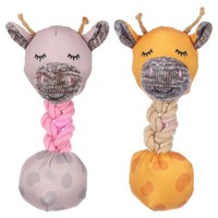 Flamingo Hundespielzeug Welpen Britty Giraffe Mit Ball & Seil, 11X8X22Cm