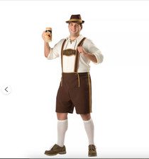 Spirit Halloween Adult Bavarian German Costume Oktoberfest Lederhosen Unisex L