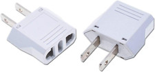 2 Pack of US Plug Adapter, EU AU CN to US America Travel Plug Adapter AC Outlet