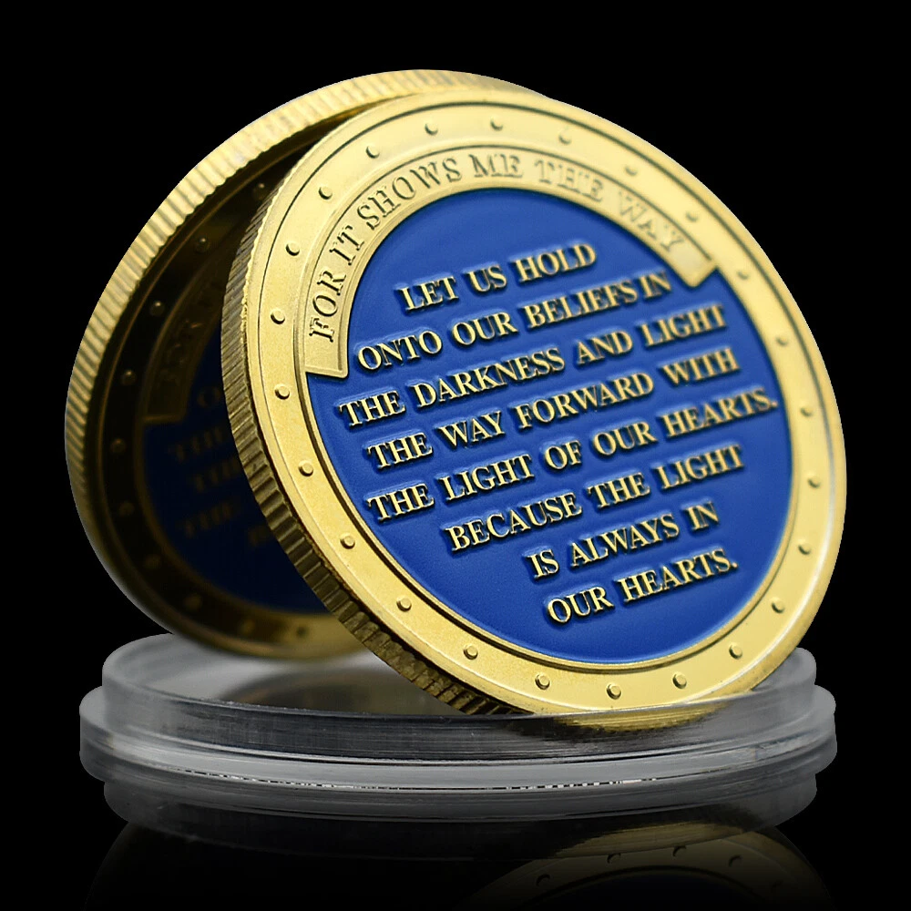 Позолоченная монета «Маяк» Медаль за испытание «Свет наших сердец указывает мне путь» — изображение 2 из 14