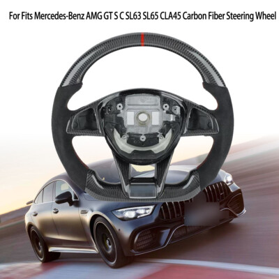 For  Mercedes-Benz AMG GT S C SL63 SL65 CLA45 Carbon Fiber Steering Wheel
