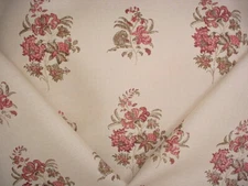 4Ys Lee Jofa 2010121 India Red Linen Printed Indienne Floral Upholstery Fabric
