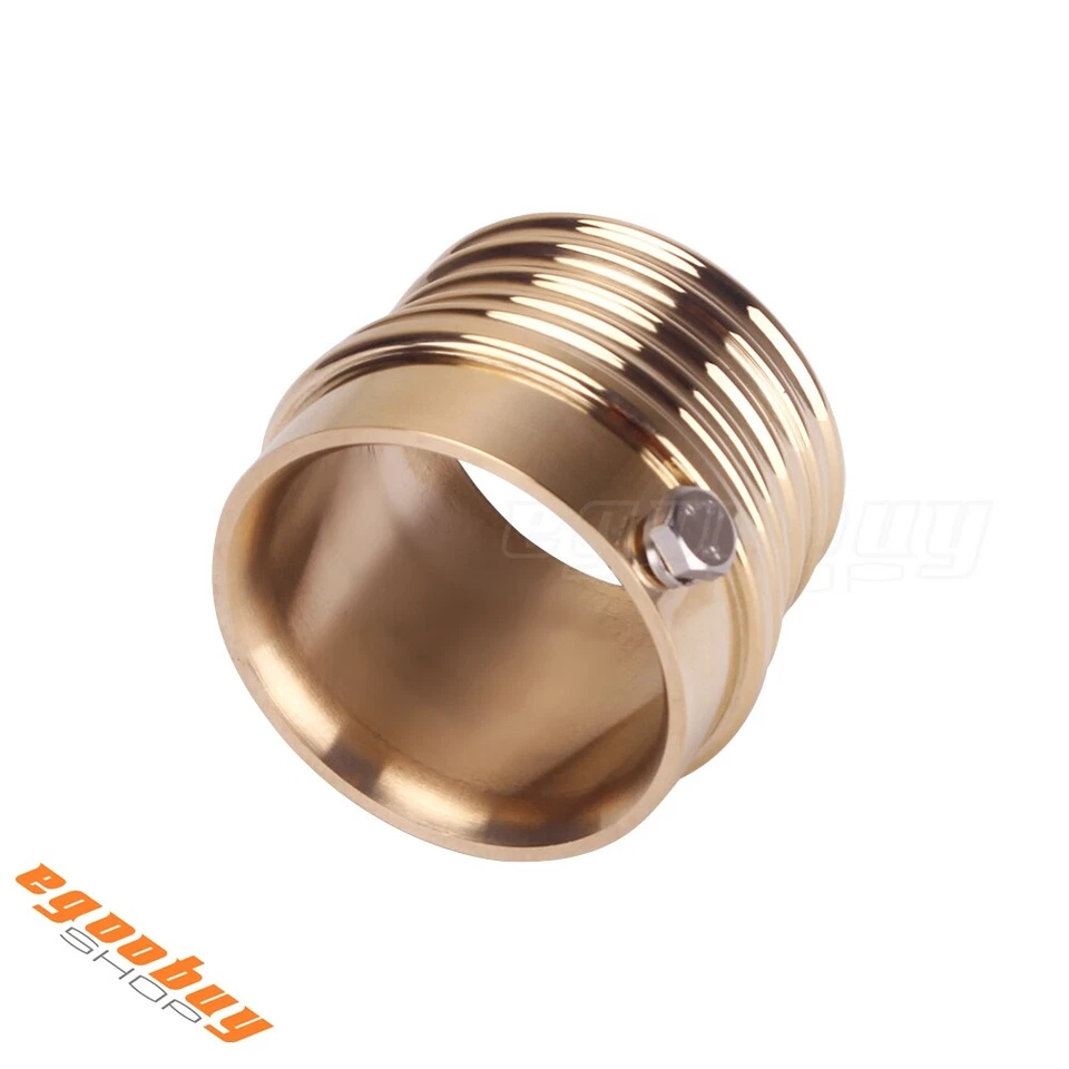 Brass 2.5" Shorty Motorcycle Exhaust Pipe Tip For Harley Sportster Chopper Dyna - Image 3 of 4