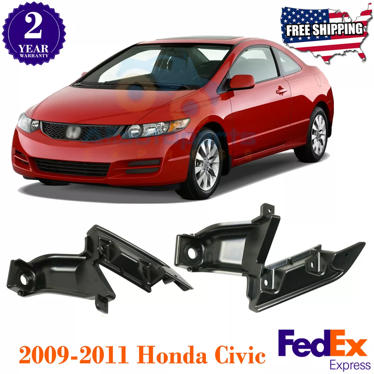 2009 honda civic front bumper deals bracket