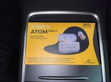 Audien ATOM PRO 2 Wireless Rechargeable OTC Hearing Aids.