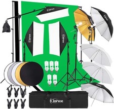 Photography Lighting Kit,6.5x10ft Backdrops Stand Support System,5in1 reflectors