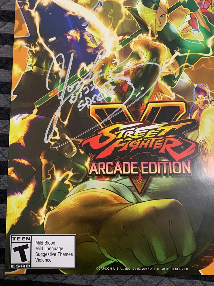 Street Fighter V SDCC 2018 Poster Signed By Yoshinori Ono Autographed Print '18 - Image 4 of 4