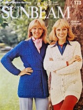 Vintage Knitting Patterns - Sunbeam #173 - Lady's Wrap-Over & Crochet Jackets
