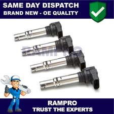 Rampro 4X IGNITION COIL PACK FOR VW BEETLE CC GOLF PASSAT POLO SCIROCCO MFPC27x4