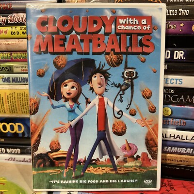 Cloudy with a Chance of Meatballs 2009 DVD New Bill Hader Anna Faris Animated