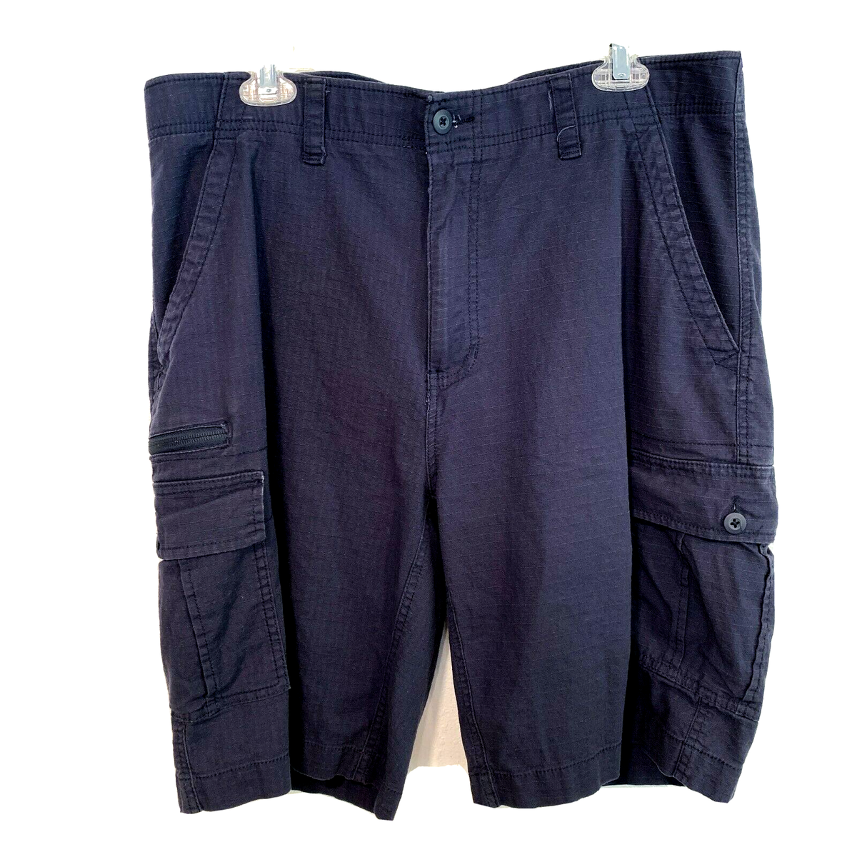 Wear First Casual Cargo Shorts WF Free Band Mens Sz 38 Slate Blue