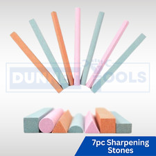 7pc Sharpening Stone Set Durable Blade Equipment Square Rounded Triangle DIY