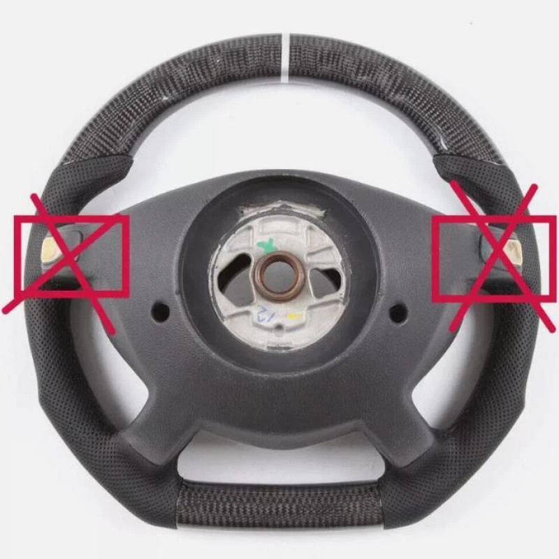 Volante de cuero perforado de fibra de carbono para Mercedes-Benz E55 E320 G Foto 3 de 4