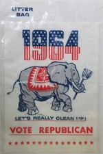 Barry Goldwater Auto Car Litter Bag 1964 Lets Really Clean Up Vote Republican Barry Goldwater Auto Car Litter Bag 1964 Lets Really Clean Up Vote Republican
