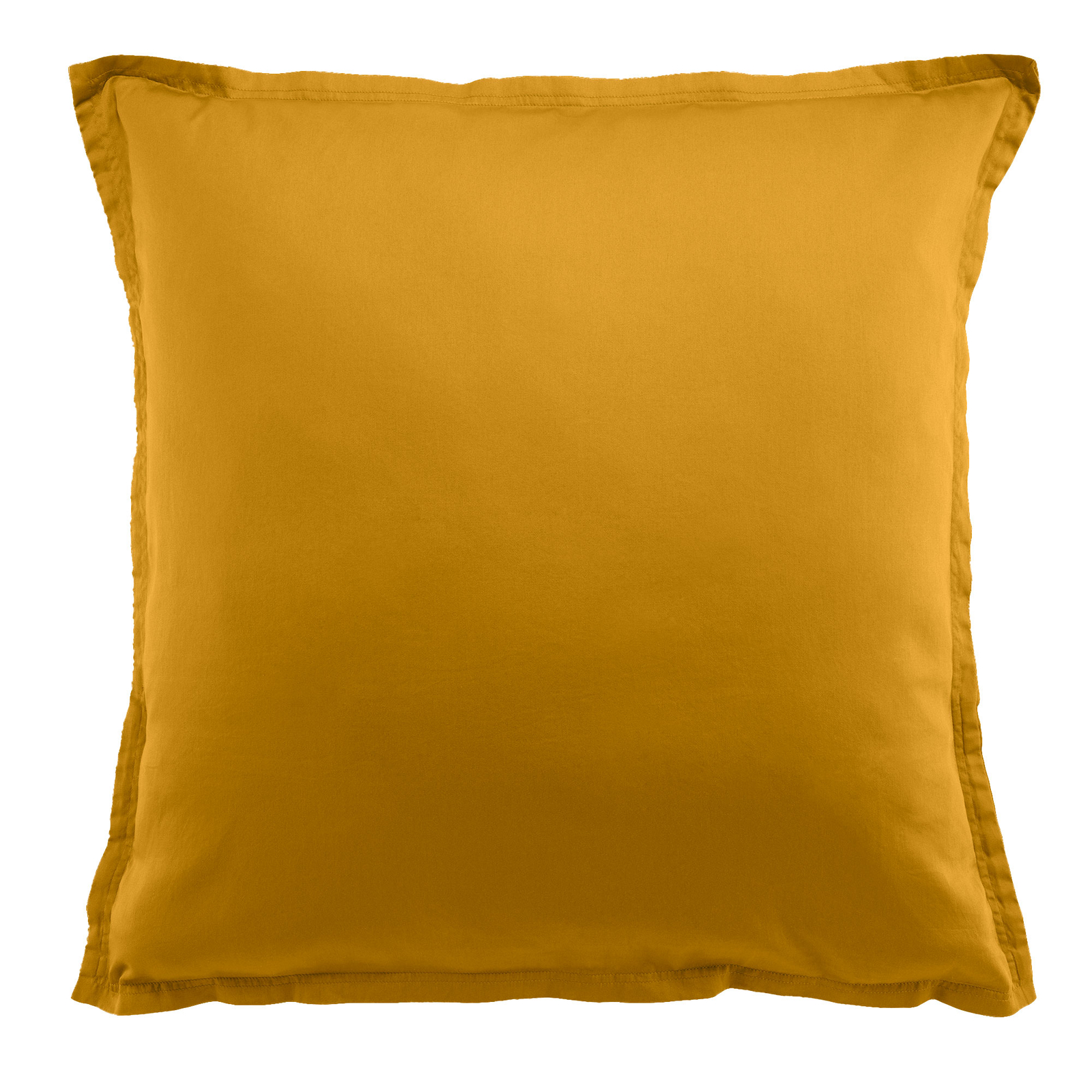Taie d'oreiller 65x65 luxueuse en satin de coton égyptien couleur bronze