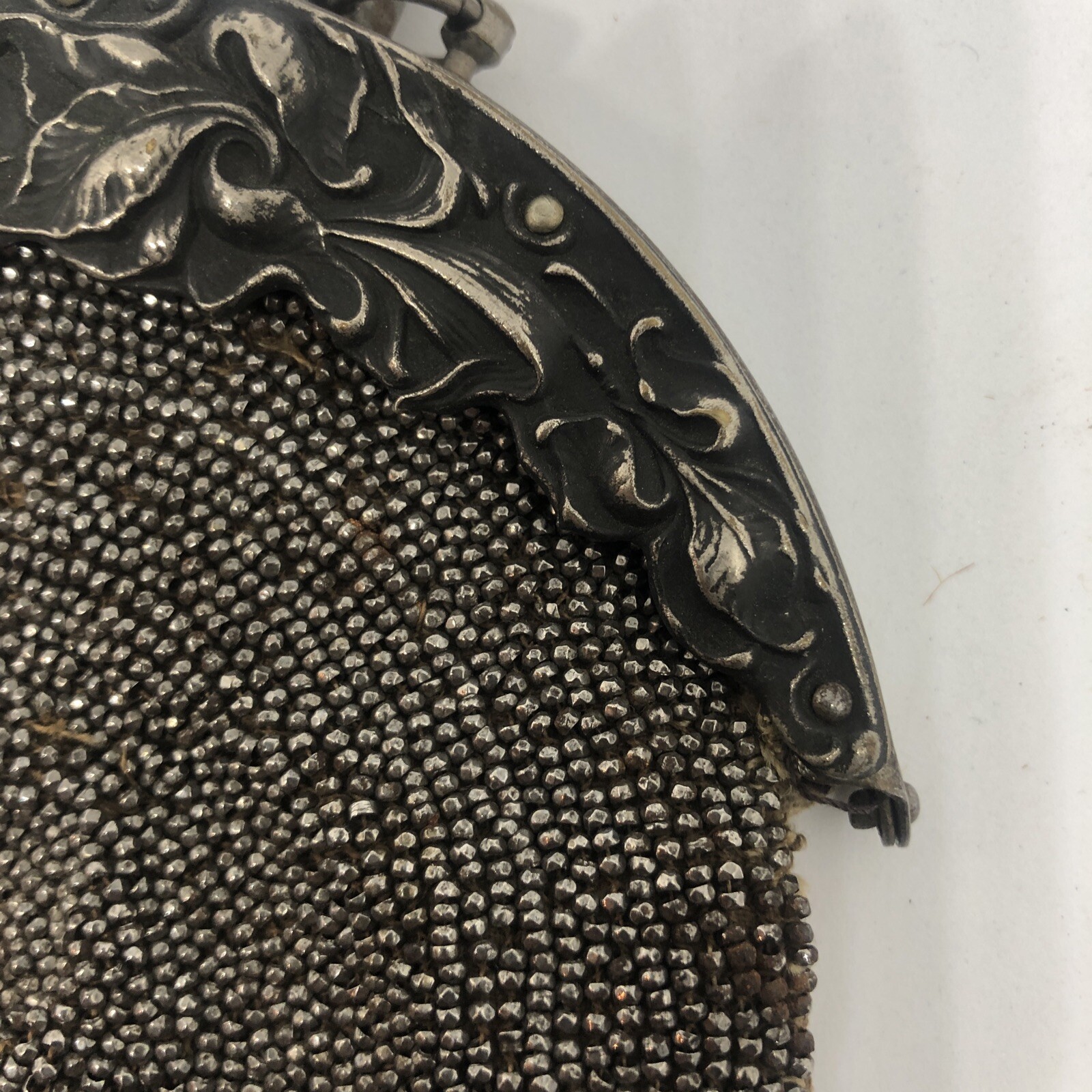 Antique, Victorian Micro Beaded Purse , Patent 1900 - Gem