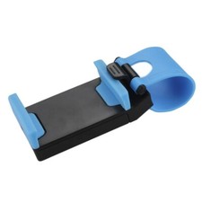 Car Steering Wheel Mobile Phone Socket Holder Universal Hands Free Mount Blue