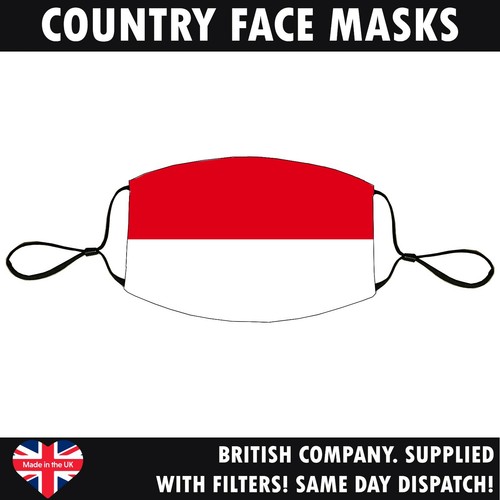 Lote de Máscara Facial Bandera Del País Reutilizable Lavable Transpirable Banderas Mundiales Hecho a Mano - Imagen 155 de 254