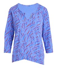 New Fresh Produce XS Periwinkle Blue Tumbled Petals Jordan Top Shirt Made In USA