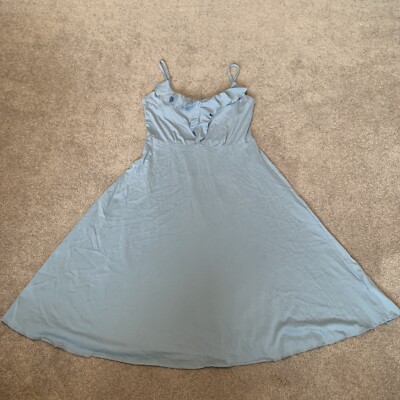 patagonia gray spaghetti strap sleeveless organic cotton dress medium  Ruffle | eBay