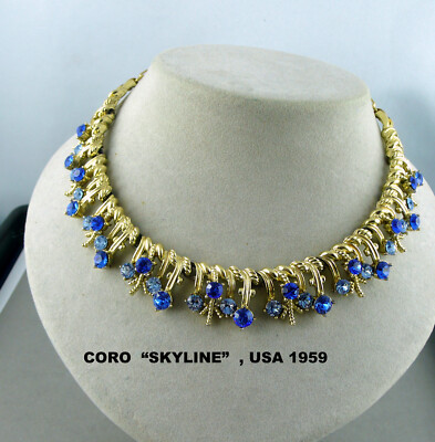CORO , Collier  ''SKYLINE'' , USA 1959 , seltene Farbkombination.