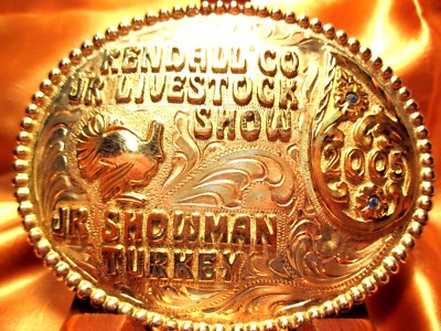 2005 Turkey Livestock Trophy Award Fancy Blue Sets Big Belt