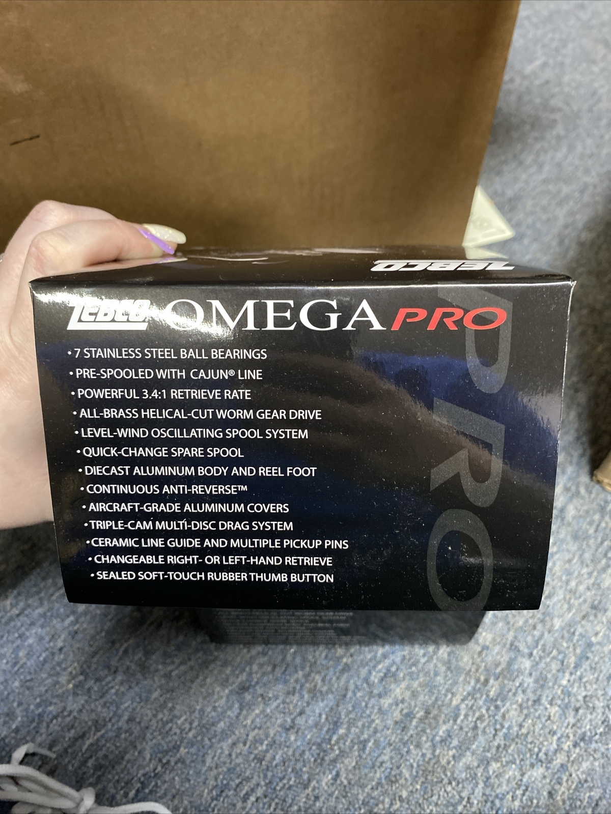 Zebco OMEGA Pro 2 Spincast Reel Z02PRO; 7 BB ~ NEW in retail box w/2 spools Line