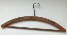 antique or vintage wooden clothes hanger advertising Victor Cleansing Company