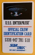1992 - Star Trek TNG - USS Enterprise - Official Crew Identification Card