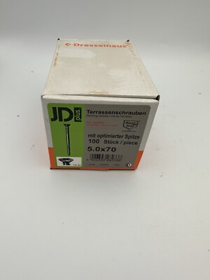 JD Terrassenschrauben Ø5x70- T25 / 100stk / Edelstahl A2 / Optimierter Spitze !