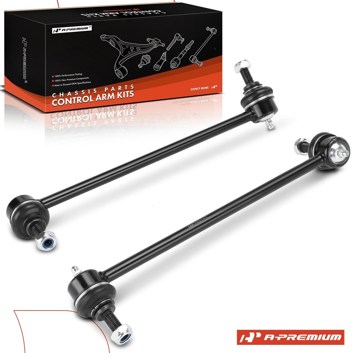 TRQ Front & Rear Sway Bar Link Set – Fits Chrysler Sebring, Dodge Stratus, Mitsubishi Eclipse & Galant