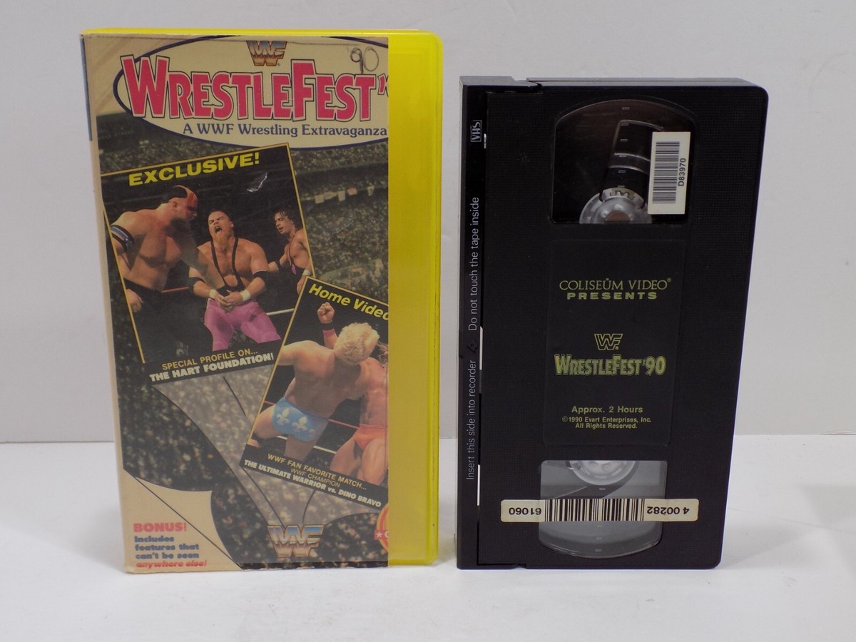 激レア VHS VETERANOS WWF WrestleFest 90 VHS 1990 Coliseum Video Big Box Wrestling