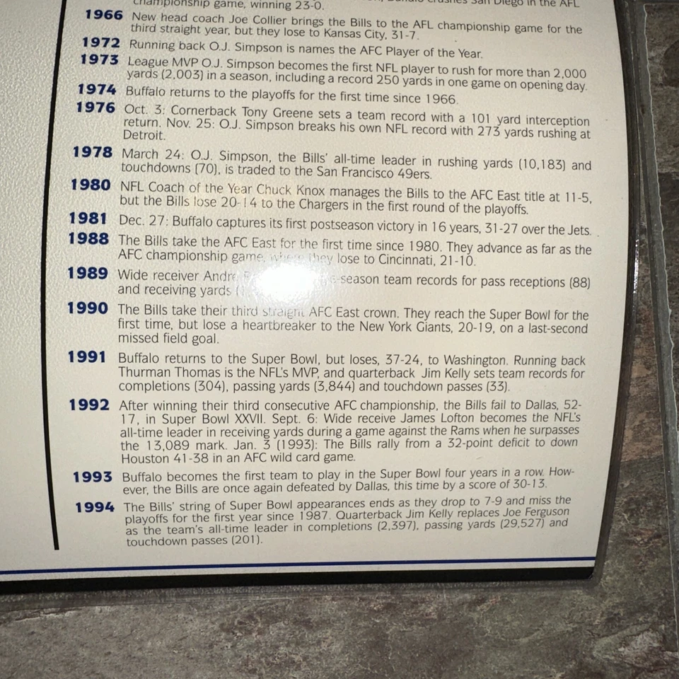 BUFFALO BILLS 35th ANNIVERSARY NFL TEAM PATCH Willabee Ward PATCH ONLY Worn 1994 - Image 4 of 4
