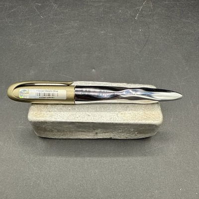 Faber-Castell N'ice Ballpoint Pen Metallic Twist, Olive Green And Chrome NOS