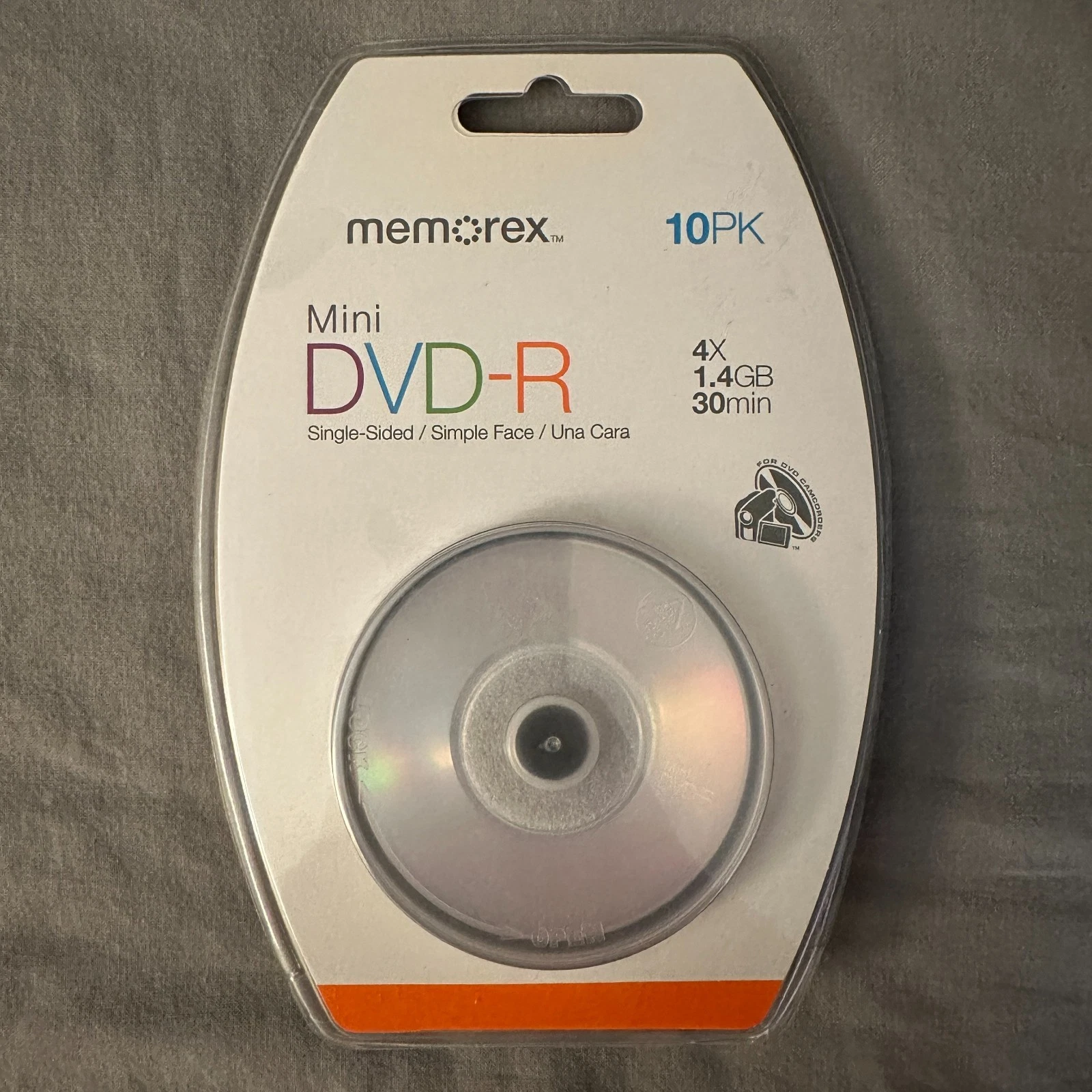 Memorex Mini DVD-R 10 Pack Spindle 4X 1.4 GB For DVD Camcorder