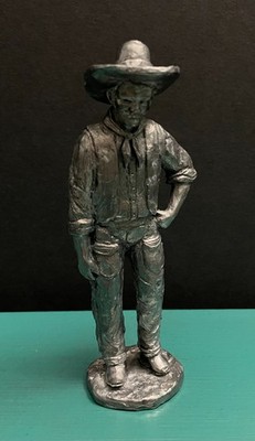 Michael Ricker Pewter Cowboy Hat Boot Western Chaps Farm Ranch Diorama Figurine