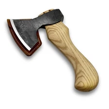 Compact Carving Hatchet – Hand-Forged 52100 Steel Blade, Ash Handle, With Sheath