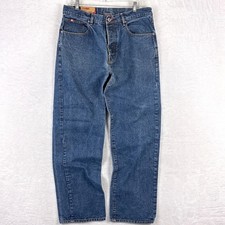 Jeans DC vintage uomo 36 (34) blu larghi bottoni fly skate grunge streetwear Y2K