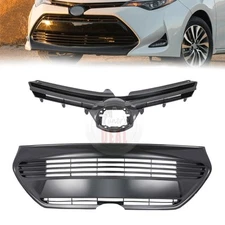 For Toyota Corolla LE XLE CE 2017- 2019 2PC Front Bumper Upper Lower Grille