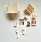 Vintage Barbie Plastic Accessories Lot 9pc Ken, phone, mug, chair