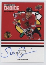 2025 Chicago Blackhawks Centennial Choice Signatures Stu Grimson #CS-SG Auto 6kv