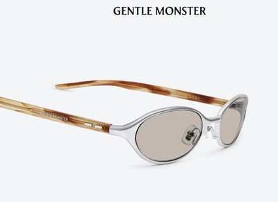 Gentle Monster [Moody 02 BR Silver Brown] Sunglasses Genuine / NEW