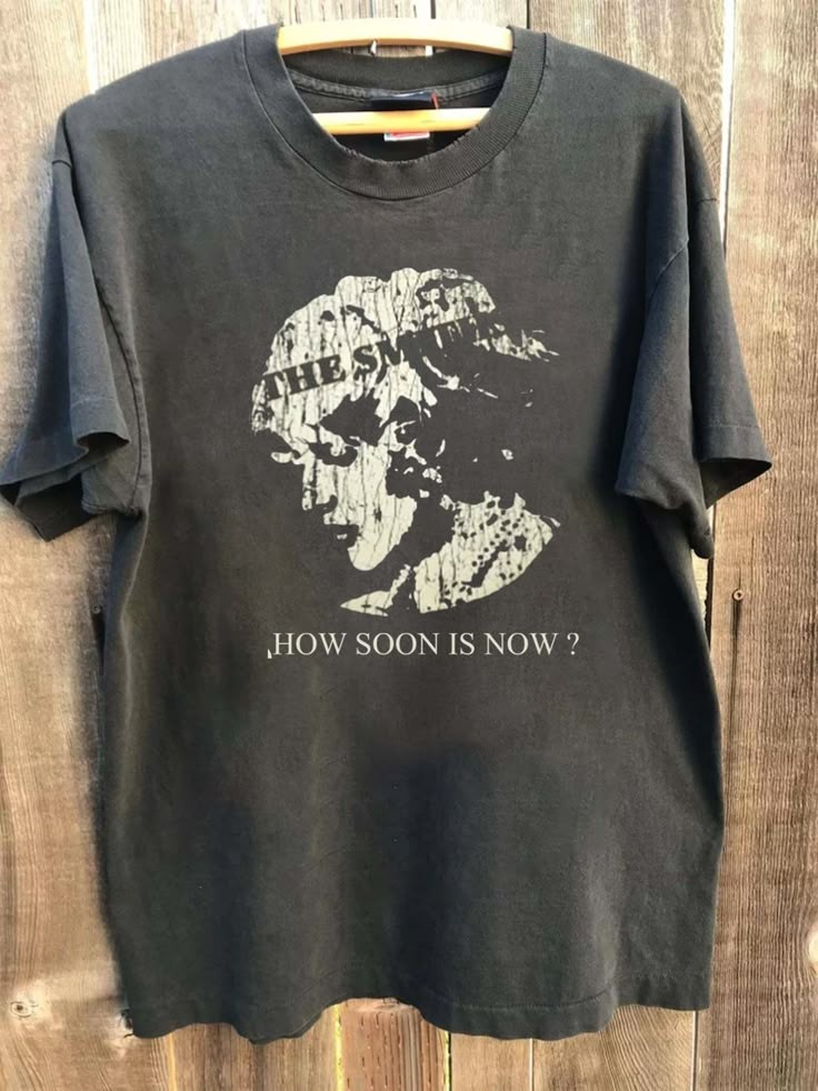 The Smiths T shirt Rock Band How Soon Is Now 90s Charcoal Unisex T shirt KH12464