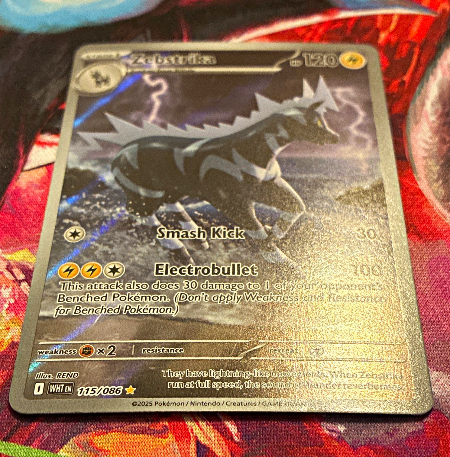 The Pokémon Company Pokemon TCG Zebstrika 115/086 SV: White Flare IR Holo EN