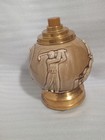 MUSICAL ROOKWOOD SPORTS BALL:FOOTBALL GOLF ETC. TAN & GOLD CIGARETTE DISPENSER — photo 3