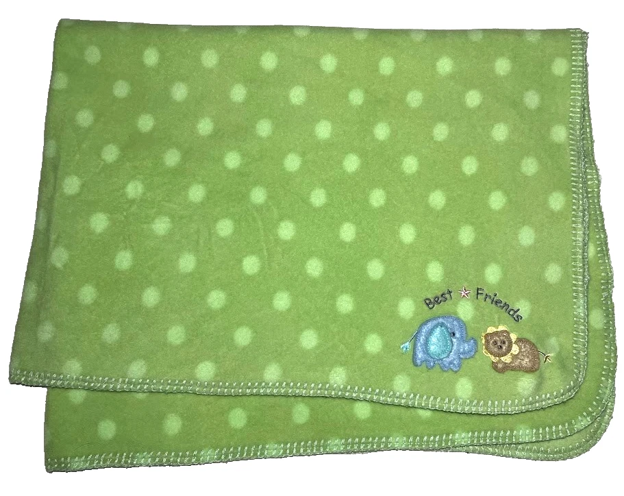 Circo Green Best Friends Elefante León Lunares Bebé Manta Vellón Objetivo SUAVE Foto 2 de 3