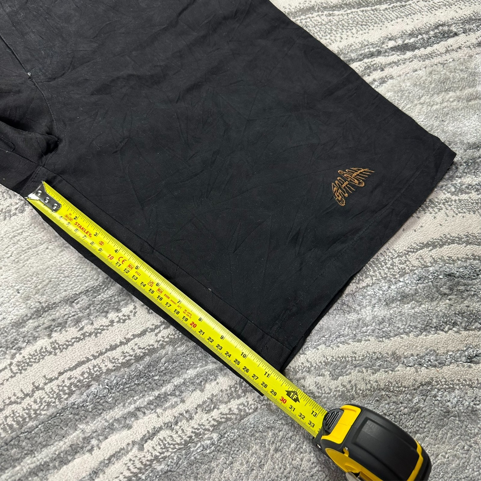 Vintage Bor Dar International 2000's Black Embroidered Sz 40 Baggy Skate Shorts image 6