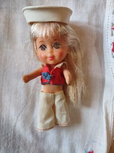 Vintage 1960s Mattel Liddle Kiddle LOLA Liddle Sailor doll w/ pants & top