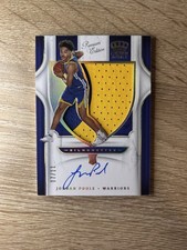 2019-20 PANINI CROWN ROYALE JORDAN POOLE AUTO 7/11 SILHOUETTES PREMIUM EDITION