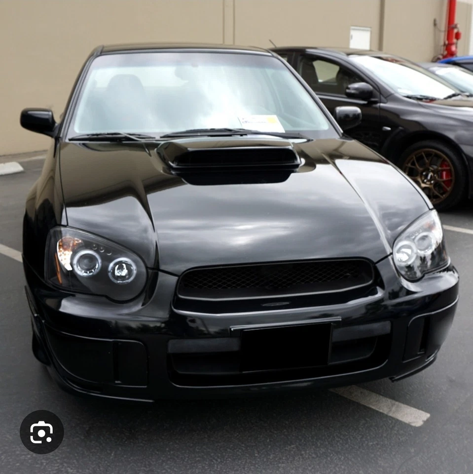 Fit 2004-2005 Subaru Impreza WRX Piano Black LED Halo Projector Headlights 04-05 - Image 2 of 4